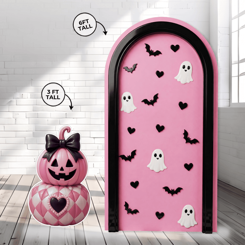Premium Halloween Pink Backdrop Bundle