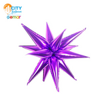 Starburst 3D Foil Balloon - 26 in. Purple