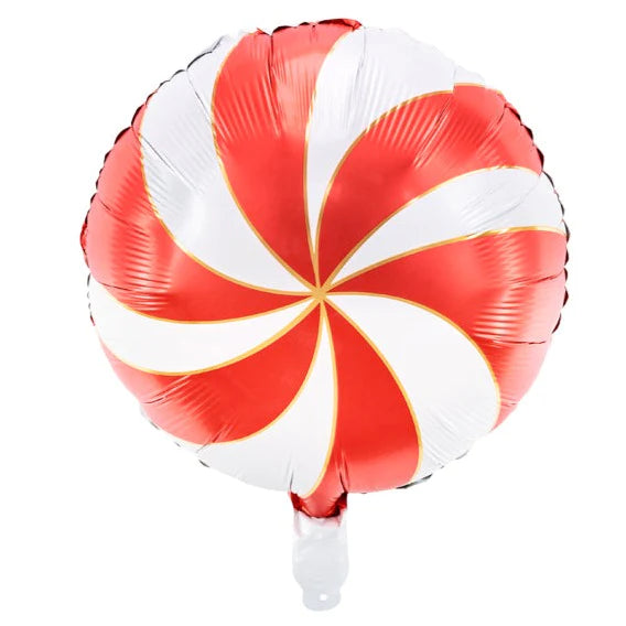 Red Candy Round Foil Balloon 18 in