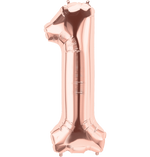 Number 1 Rose Gold - 14" in