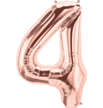 Number 4 Rose Gold - 14" in