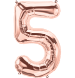 Number 5 Rose Gold - 14" in