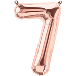Number 7 Rose Gold - 34" in
