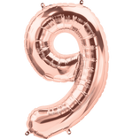 Number 9 Rose Gold - 34" in