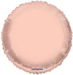 Rose Gold Solid Round Mylar - Single Pack 18"