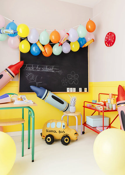 Standing Foil Balloon Bus 30 in. PartyDeco USA
