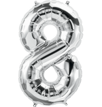 Number 8 Silver - 14" in