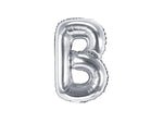 Silver Foil Letter B - 14 in. - PartyDeco USA