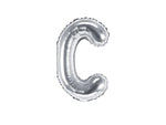 Silver Foil Letter C - 14 in. - PartyDeco USA
