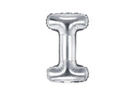 Silver Foil Letter I - 14 in. - PartyDeco USA