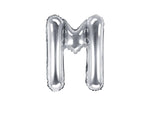 Silver Foil Letter M - 14 in. - PartyDeco USA