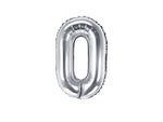 Silver Foil Letter O - 14 in. - PartyDeco USA