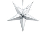 Silver Paper Star Decoration 28 in. PartyDeco USA