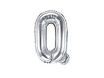 Silver Foil Letter Q - 14 in. - PartyDeco USA