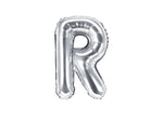 Silver Foil Letter R - 14 in. - PartyDeco USA