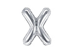 Silver Foil Letter X - 14 in. - PartyDeco USA