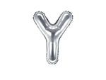 Silver Foil Letter Y - 14 in. - PartyDeco USA