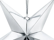 Silver Paper Star Decoration 18 in. PartyDeco USA