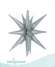 Grey Starburst 3D Deco champ 22"
