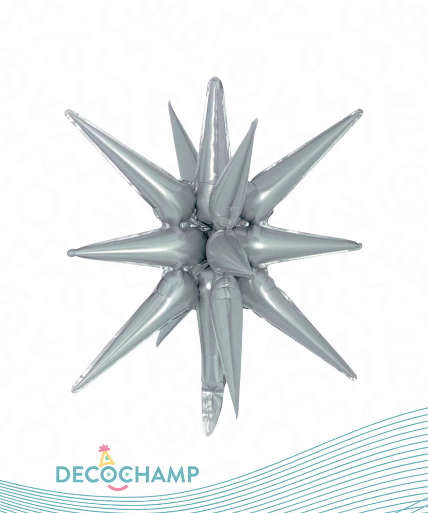 Grey Starburst 3D Deco champ 22"