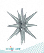 Grey Starburst 3D Deco champ 22"