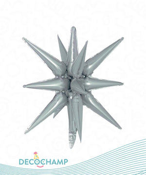 Grey Starburst 3D Deco champ 22"