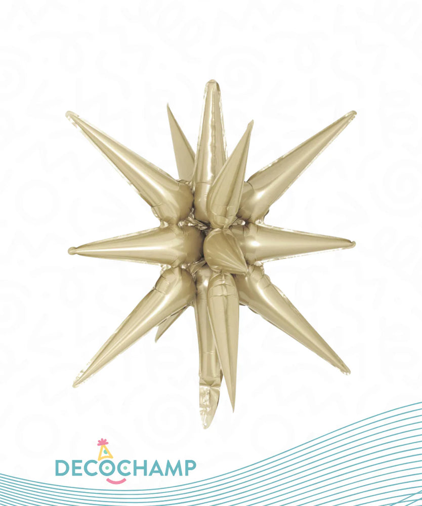 Champagne Starburst 3D Deco champ 22"