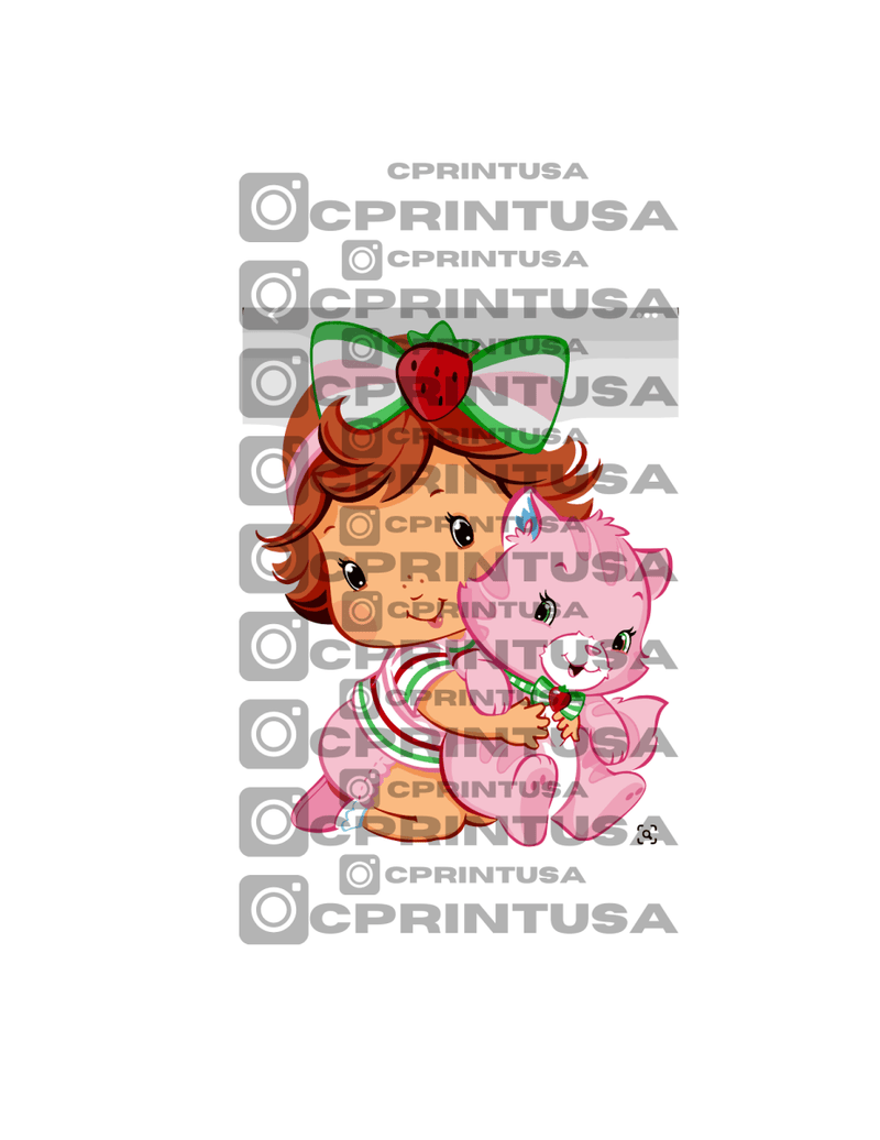 STRAWBERRY SHORTCAKE WITH CAT CUT OUT