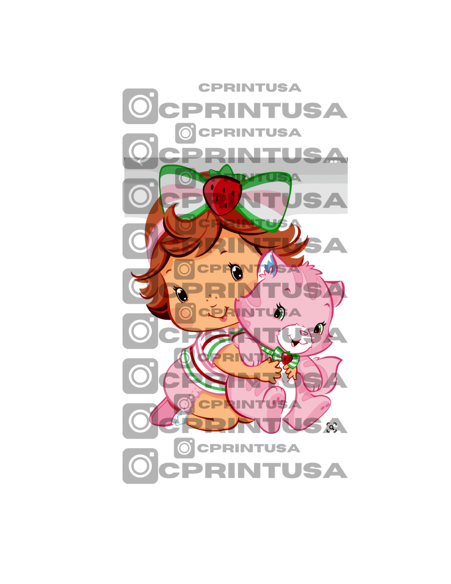 STRAWBERRY SHORTCAKE WITH CAT CUT OUT