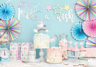CAKE TOPPER UNICORN MIX (13/23.5CM - 1PKT/5PC)