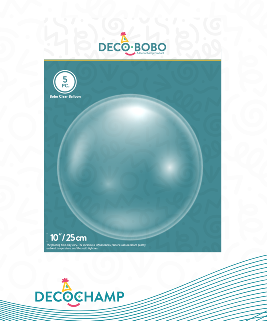 DecoBobo l Clear Bubble 10" (Pack of 5)