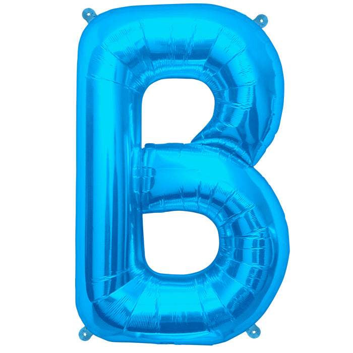 Letter A to Z  Blue Foil Balloon - 34"  (Choose your Letter)
