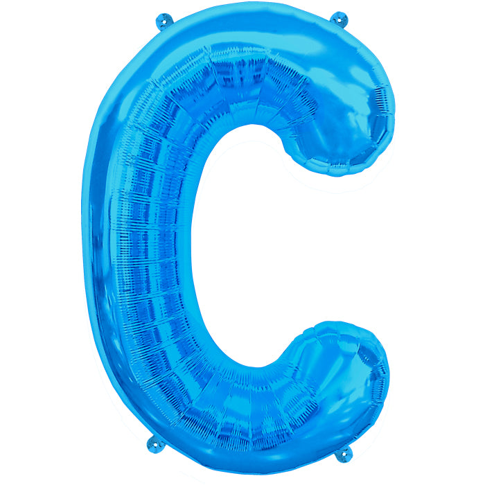 Letter A to Z  Blue Foil Balloon - 34"  (Choose your Letter)