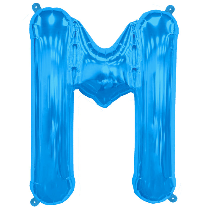 Letter A to Z  Blue Foil Balloon - 34"  (Choose your Letter)