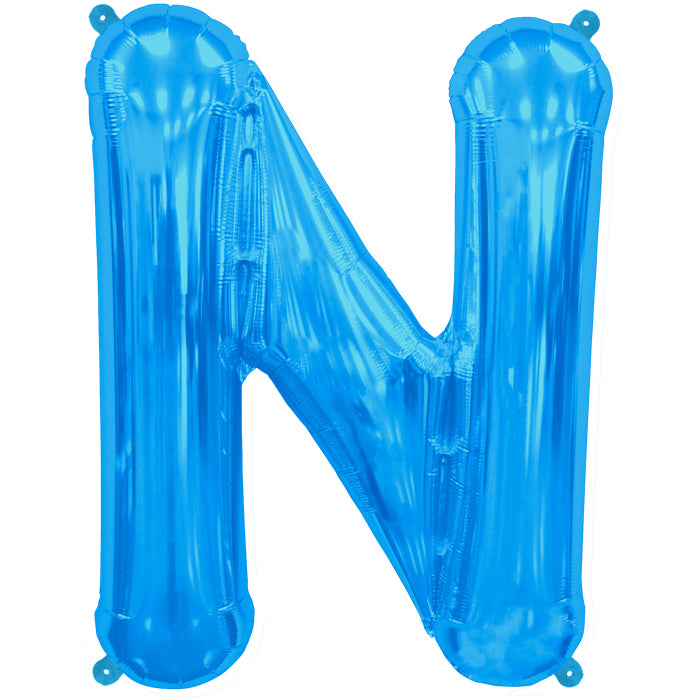 Letter A to Z  Blue Foil Balloon - 34"  (Choose your Letter)
