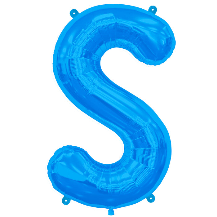 Letter A to Z  Blue Foil Balloon - 34"  (Choose your Letter)