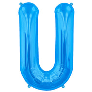 Letter A to Z  Blue Foil Balloon - 34"  (Choose your Letter)