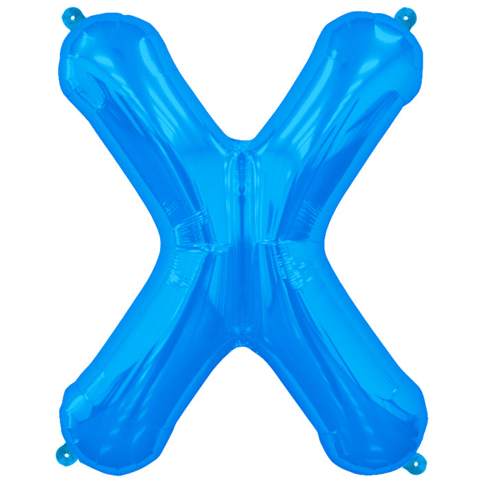 Letter A to Z  Blue Foil Balloon - 34"  (Choose your Letter)