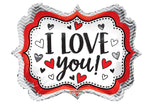 I Love You hearts 18" Single Pack
