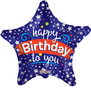Happy Birthday To You Star -Single Pack 18"