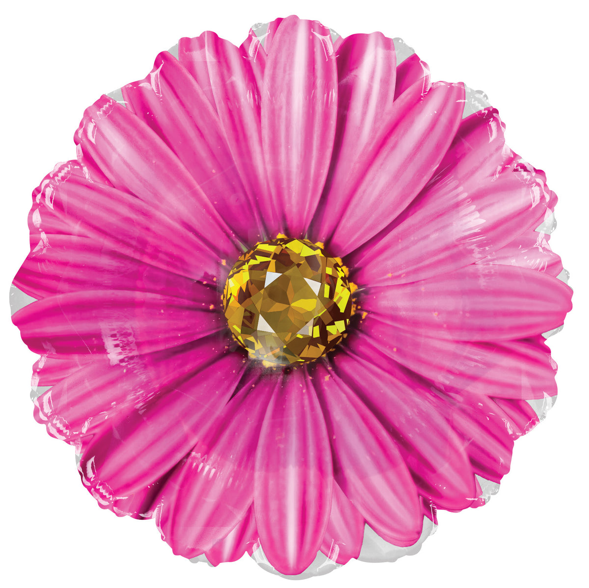 Hot Pink Rhinestone Daisy Foil Balloon 18"