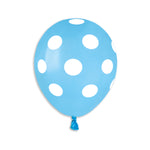Solid Balloon Light Blue - White Polka AS50-157 | 100 balloons per package of 5'' each