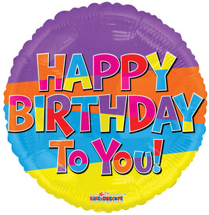 Happy Birthday To You Lines – Single Pack 18"