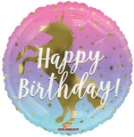 Birthday Unicorn Silhouette – Single Pack 18"