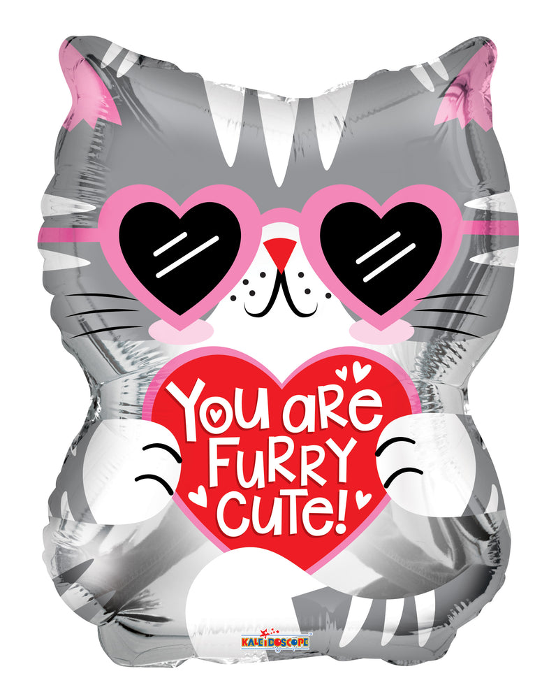 You Are Furry Cute Cat Foil Balloon 18"