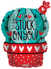 I'm Stuck On You Cactus Love Foil Balloon 18