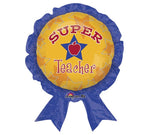 Super Teacher Award Ribbon Balloon 30"