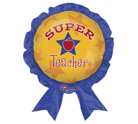 Super Teacher Award Ribbon Balloon 30