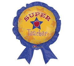 Super Teacher Award Ribbon Balloon 30