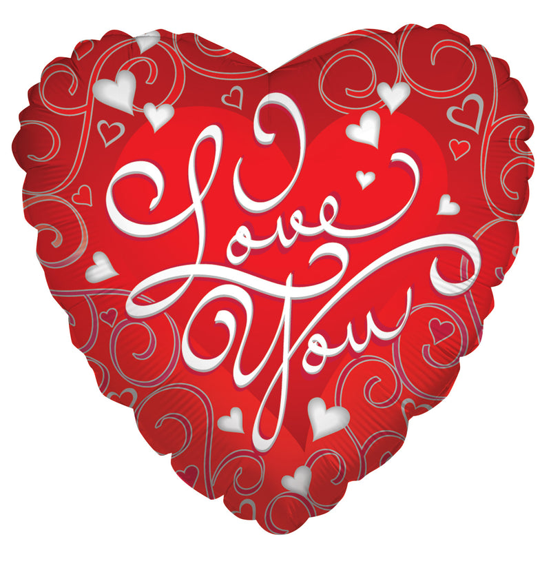 Love Silver Swirls – Single Pack 18"